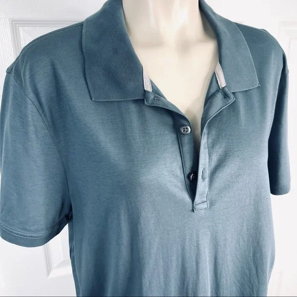 BANANA REPUBLIC polo shirt shirt sleeve casual wear Men’s wear Teal green XL - Picture 2 of 9